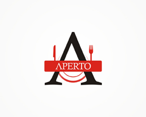 Aperto, Romanian, restaurant, Italian, cuisine, logo, logos, logo design by Alex Tass