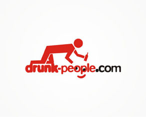  drunk people, fun, funny, pictures, videos, blog, logo, logos, logo design by Alex Tass 