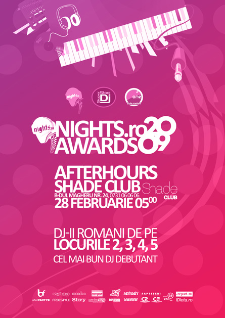 nights awards 2009 afterhours shade club - poster