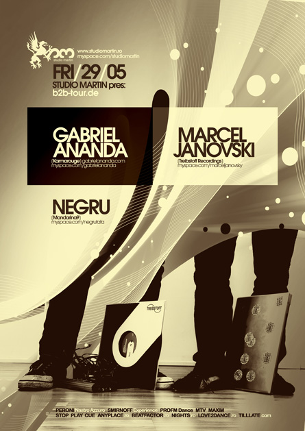 studio martin - Gabriel Ananda, Marcel Janovski (Back2Back tour), Negru