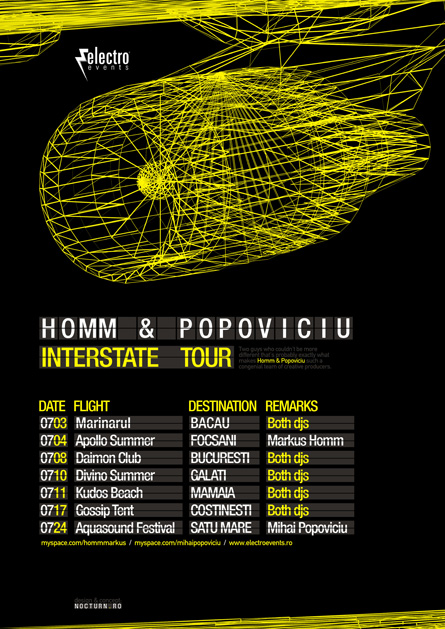Homm & Popoviciu Interstate tour poster