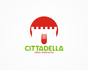  Cittadella, Italian experience, Romanian, restaurant, Italian, cuisine, naming, logo, logos, logo design by Alex Tass