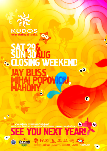 kudos beach closing party - 29-30 august flyer - jay bliss, mihai popoviciu (proposal)