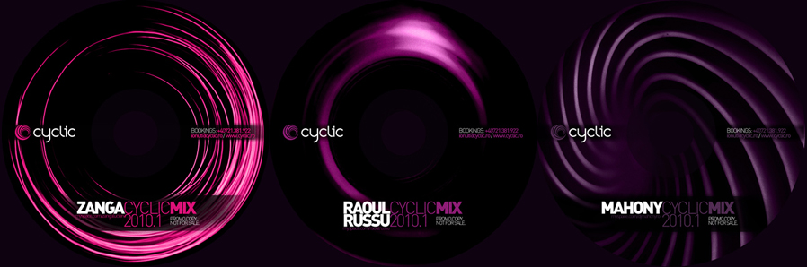 cyclic bookings - promo mixes cds - zanga, raoul russu, mahony