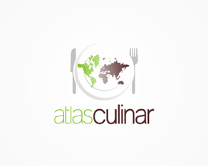  Atlas Culinar – international recipes, menus, meal ideas, food, cooking, a culinary atlas web portal, logo, logos, logo design by Alex Tass 