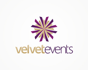  velvet events, weddings and christenings parties and events organizer logo, logos, logo design by Alex Tass 
