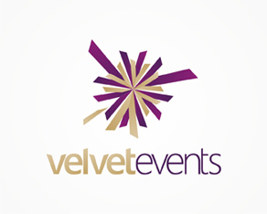  velvet events, weddings and christenings parties and events organizer logo, logos, logo design by Alex Tass 