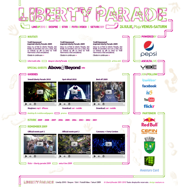 liberty parade 2010 - homepage