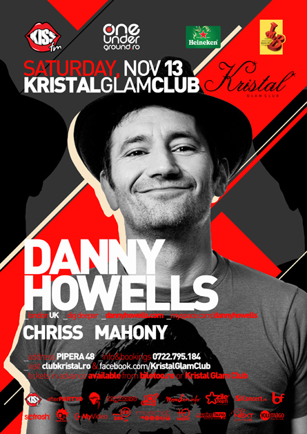 danny howells - flyer and poster - kristal glam club