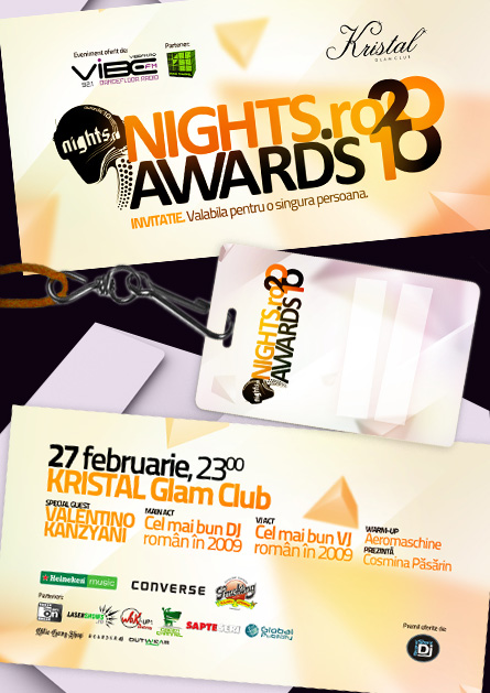 nights awards 2010 invitations and press badge