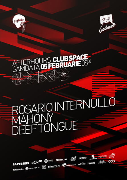 nights.ro awards 2011 - afterhours artwork - poster and flyer design - club space - rosario internullo, mahony, deef tongue