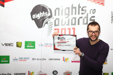 nights.ro awards 2011 - best romanian dj in 2010 - dj optick with diploma