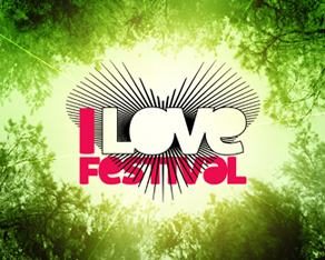 I Love Festival - Romanian electronic and alternative music festival logo and identity design
