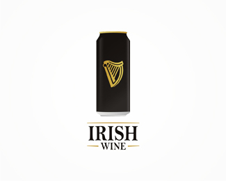Irish, Ireland, Eire, wine, wines, joke, can, Guinness, beer, package, packaging, logo, logos, logo design by Alex Tass 