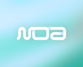 noa, glam, electronic music, club, lounge, venue, logotype, word mark, logo, logos, logo design by Alex Tass