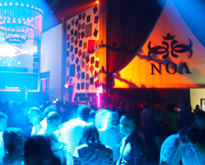 NOA, electronic music, glam, club, lounge, venue, logo, logos, logo design by Alex Tass 